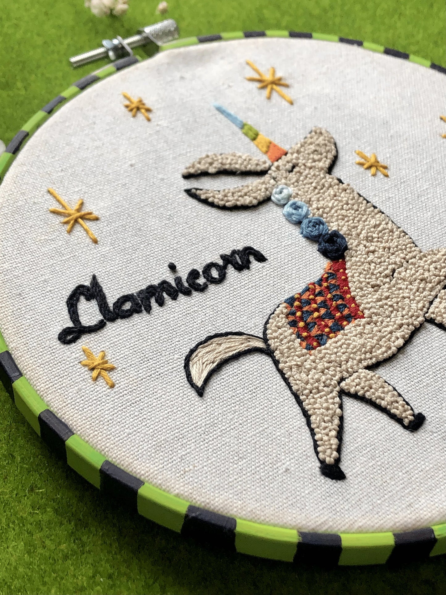 Llamicorn (llama + unicorn) Embroidery Pattern | Digital Download