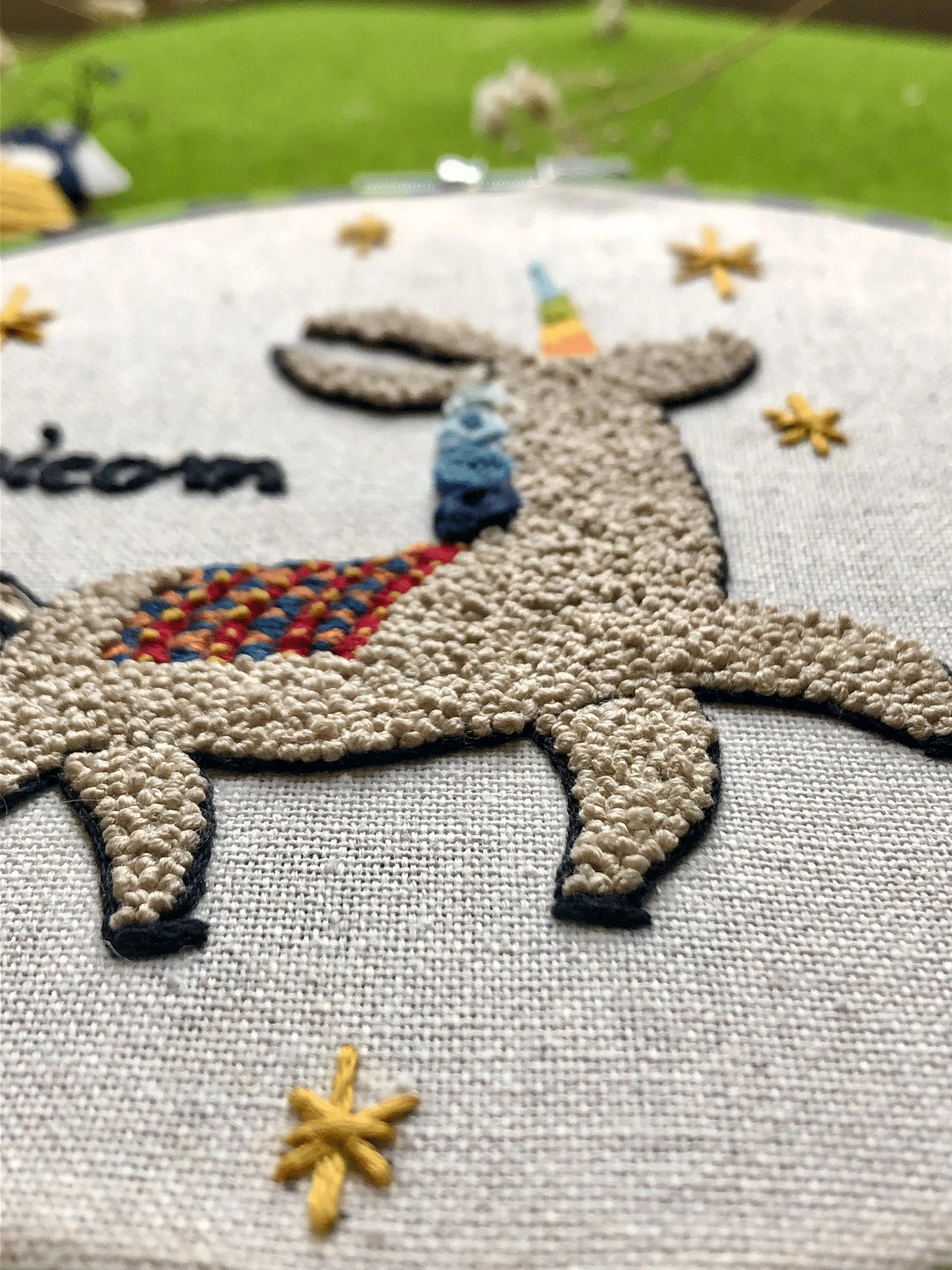 Llamicorn (llama + unicorn) Embroidery Pattern | Digital Download